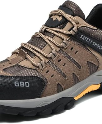 Steel Toe Shoes for Men Lightweight Puncture Proof Slip Resistant Composite Toe Safety Work Shoes for Industrial Construction